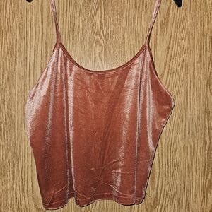 Talent velvet Spaghetti Strap Top - Rust
